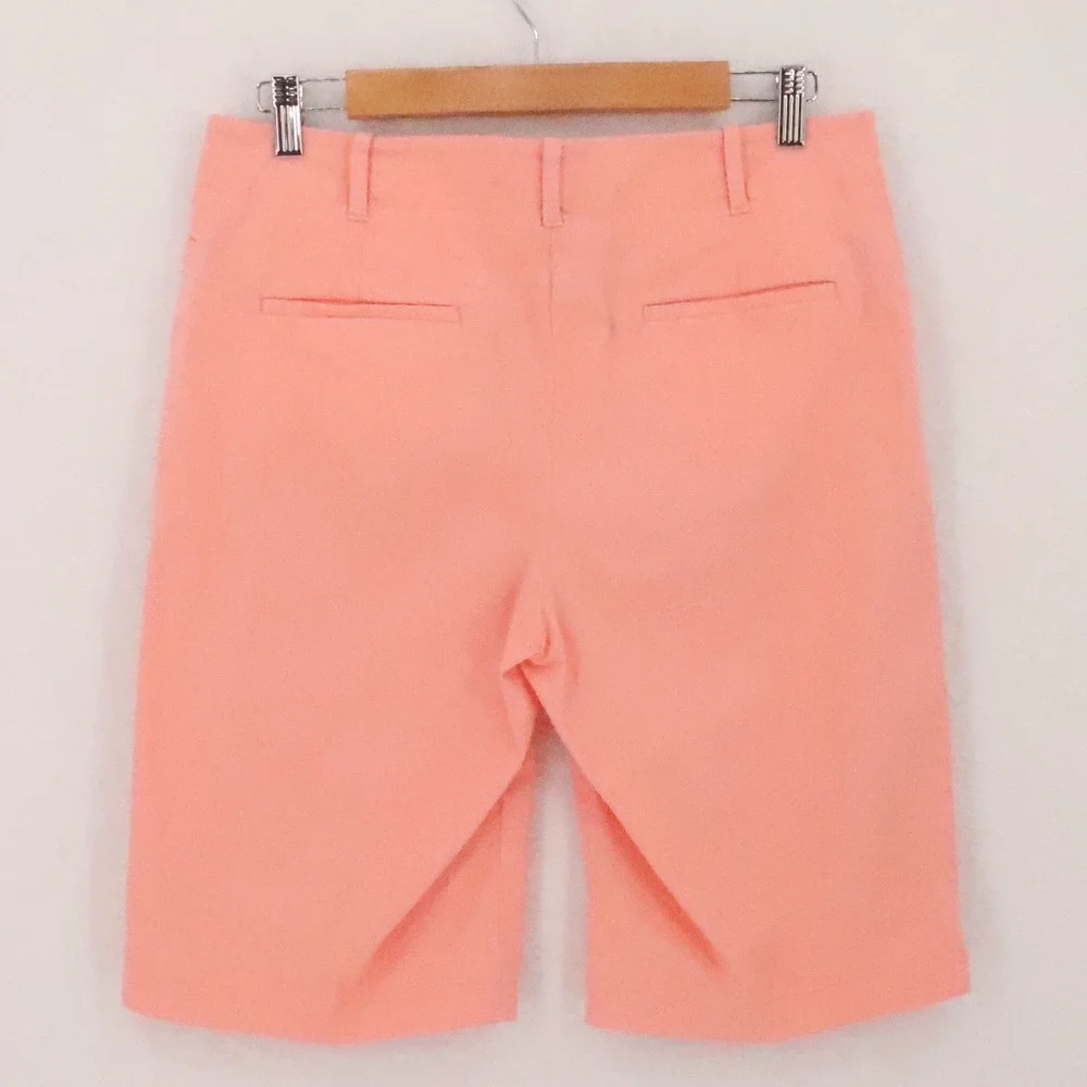 Talbots Bermuda Shorts Womens Size 8 Coral Stretch Cotton Preppy Coastal Modest